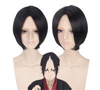 Anime Hoozuki No Reitetsu Hozuki Parrucca Cosplay Nana Parte centrale Corto nero Parrucche Cosplay Parrucche Capelli sintetici