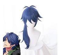 Anime Hypnosismic Division Battaglia di Rap Drb Avventura Posse Dice Arisugawa Parrucche sintetiche per capelli dal vivo o blu scuro Parrucca Cosplay