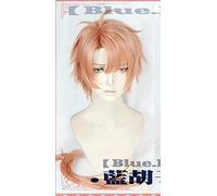 Anime IDOLiSH7 Seven Cosplay Izumi Mitsuki Parrucca corta sintetica a strati soffici capelli sintetici per adulti regolabili Halloween Giochi di ruolo Parrucca corta capelli e 40 cm