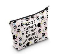 Anime Inspired Gifts Soot Sprite Cosmetic Bag Anime Lover Gift fuliggine Sprite is My Spirit Animal Makeup Zipper Pouch, Soot Sprite Bag UK, 0