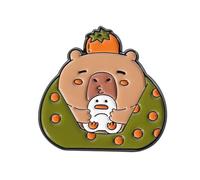 Anime Ispirato Lega Spille Anime Stili Spille Accessorio Per Zaino Decorazione Bella Unisex Moda Regali Lega Capybaras Pins, Misura unica, come descritto