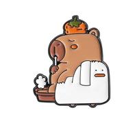 Anime Ispirato Lega Spille Anime Stili Spille Accessorio Per Zaino Decorazione Bella Unisex Moda Regali Lega Capybaras Pins, Misura unica, come descritto