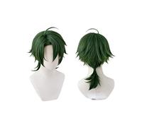 Anime Joe Cosplay Parrucca, Verde Corto Dritto Triglia Piccola Coda Di Cavallo Capelli Finti Festa Di Halloween Gioco Di Ruolo Accessorio