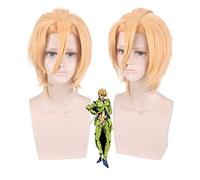 Anime JoJo's Bizarre Adventure Golden Wind Giorno Giovanna Cosplay Parrucca capelli JoJo no Kimyou na parrucche gialle + parrucca berretto jojo parrucca PL-550