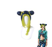 Anime JOJO's Bizarre Adventure Jolyne Kujo Jolyne Cujoh Parrucca Costume Cosplay Resistente al calore Parrucche sintetiche + Cappellino parrucca