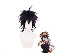 Anime JoJo's Bizarre Adventure Narancia Ghirga Parrucche Cosplay Mix corto Capelli viola neri sintetici per la festa in costume di Halloween