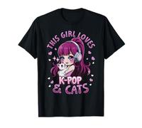 Anime K Pop & Cats Kawaii Maglietta