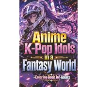 Anime K-pop Idols in a Fantasy World coloring Book for Adults: 50 Awesome One-Sided Illustrations with Magical Idol Scenes, Cool Characters, Dreamy Outfits, and Kawaii Worlds. Cool Gift Idea.