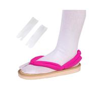 Anime Kamado Tanjirou Cosplay Zoccoli Scarpe con Calzini Unisex Iguro Nezuko Giyuu Geta Sandalo Cosplay in Legno Oshitari,34~35-Mitsuri