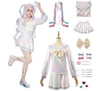 Anime Kangel Costume Cosplay Parrucca per Donne Gioco Streamer Rain Personaggio Bisognoso Ragazza Overdose Completo Completo Kawaii JK Gonna Uniforme Abito Set Completo Carnevale di Halloween