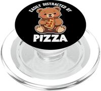 Anime Kawaii Orsetto carino che mangia la pizza PopSockets PopGrip per MagSafe