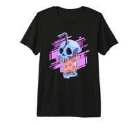 Anime Kawaii, Skeleton Head, Bubble Tea, Boba Tea Maglietta Premium
