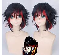 Anime KILL La KILL Matoi Ryuuko Parrucca Cosplay Donna Mix di capelli neri Parrucca rossa Costumi + Cappellino parrucca gratuito