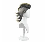 Anime Kimetsu No Yaiba Shinazugawa Sanemi Cosplay Wig Halloween Hair+ Wig Cap