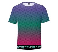 Anime Kochou Shinobu Camicia a maniche corte, per cosplay, costume unisex, multicolore, M (petto 100 cm)