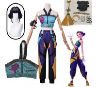 Anime KPop Demone Cos Hunters Superstar Zoe Costume Cosplay Zoey Parrucca Anello Set completo Ragazza Gruppo Vestito Donne Halloween Party Gioco di ruolo