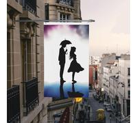 Anime lovers silhouette Bandiera 3x5 Ft Outdoor Garden Bandiere Durevole Casa Bandiere con Occhielli Yard Bandiere decorative Grande Festone per le vacanze per esterni Interni Party Home Decor