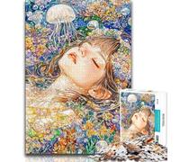 Anime-Mädchen-Puzzle, 1000 Teile, für Erwachsene und Jugendliche, hilft dem Gehirn, süchtig machendes Spielzeug zu trainieren, um Geduld zu fördern, geeignet für Paare, 38x26cm