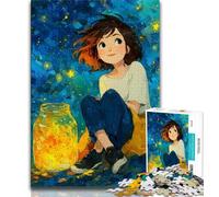 Anime-Mädchen-Puzzles für Erwachsene, 1000 Puzzles, helfen dem Gehirn, süchtig machendes Spielzeug zu trainieren, um Geduld und Eltern-Kind-Interaktion zu fördern, 38x26cm