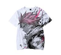 Anime - Maglietta da uomo Fairy Tail Loose Tops Natsu Dragneel/Lucy Heartfilia, a maniche corte, con motivo anime stampato, Tipo 7., M