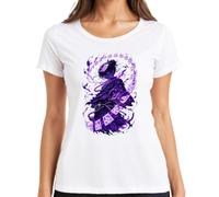 Anime Mago Viola Magia Carte Giappone Y2K Maglietta da donna, bianco, L