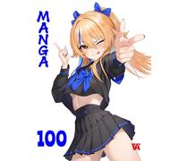 ANIME & MANGA: 100 Anime & Manga Colouring Pages For Teens and Adults