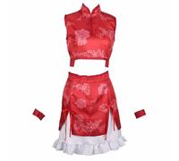 Anime Manga Puella Magi Madoka Magica Cosplay Kyoko Kyouko Costume Cheongsam Set utilizzato per esibire Cosplay Regalo