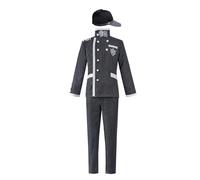 Anime Mens Cosplay Costume Per Saihara Shuichi Scuola Uniforme Esercito Detective Halloween Vestito Completo Set (Nero,M)