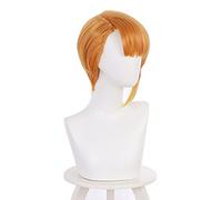 Anime Mieruko-chan Hana Yurikawa Cosplay Wig with Hairpins Brown Short Hair Heat Resistant Fiber Hair + Wig Cap Halloween