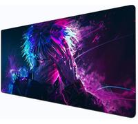 Anime mouse pad, mousepad XXL - large gaming mousepad - sewn edge - non slip base - suitable for gaming mouse pad, office, computer keyboard pad, cool anime boy (900×400)