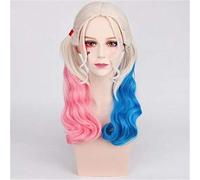 Anime Movie Suicide Squad Joker Harleen Quinzel Parrucca Costume cosplay Doppia coda di cavallo Capelli lunghi sintetici per donne Parrucche da festa DM600
