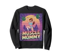Anime Muscle Mommy Weightlifting Fitness Girl Aesthetic Felpa