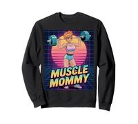 Anime Muscle Mommy Weightlifting Fitness Girl Aesthetic Felpa