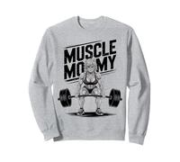 Anime Muscle Mommy Weightlifting Fitness Girl Aesthetic Felpa