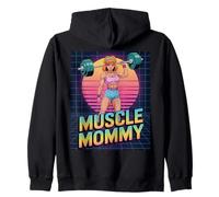 Anime Muscle Mommy Weightlifting Fitness Girl Aesthetic Felpa con Cappuccio