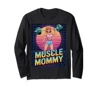 Anime Muscle Mommy Weightlifting Fitness Girl Aesthetic Maglia a Manica