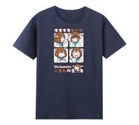 Anime My Deer Friend Nokotan Noko Shikanoko T-Shirt Girocollo Manica Corta Cotone Tee Uomo Donna Streetwear Top, Marina Militare, XXL