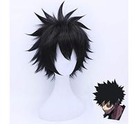 Anime My Hero Academia Dabi Wig Boku no Hero Academia Short Black Heat Resistant Synthetic Hair Cosplay Costume Wigs + Wig Cap
