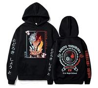 Anime My Hero Academia Felpa Con Cappuccio Todoroki Shoto Felpa Manica Lunga Harajuku Street Pullover Oversize (L,color 01)