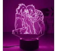 Anime Naruto Kakashi Shippuden Uchiha Sasuke Hatake Personaggi 3D LED Luci Nottu