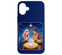 Anime Nativity Christmas Design - Kawaii Manger Scene Art Custodia per iPhone 16 Plus