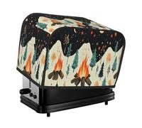 Anime Night Sky Fire Pile. Copertura per tostapane a 2 fette da cucina per piccoli elettrodomestici con tasche antipolvere e impronte digitali Protectio