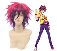 Anime No Game No Life Sora Cosplay Corto A strati Soffici Colore misto Resistente al calore Parrucche sintetiche + Cappuccio parrucca gratuito c9113 3695