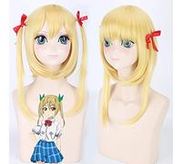 Anime Non c'è mai una ragazza online? Parrucca cosplay di Segawa Akane Capelli gialli sintetici per parrucche da festa di Halloween + parrucca taglia unica Segawa Akane 501