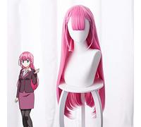 Anime non impariamo mai insieme Kirisu Mafuyu Parrucche Cosplay Lunghi capelli rosa ad alta temperatura Halloween Festa in costume Parrucca da gioco di ruolo 489D