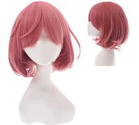 Anime Noragami Cosplay Ebisu Kofuku Wig Pink Short Curly Cosplay Wig Roll Anime Costume Party Wigs + Wig Cap