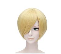 Anime One Piece Sanji Cosplay Parrucca Bionda Dritta Breve Vinsmoke Sanji Capelli Sintetici Parrucche Costume Di Halloween Per Adulti Tb Als