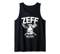 Anime One Piece Zeff Cook con la bandiera dei pirati Canotta