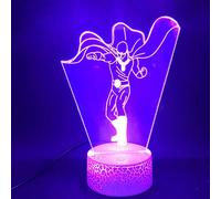 Anime One Punch Man Saitama Luce Notturna Telecomando Colorato Touch Illusion Light 7 Cambiare Luminaria Giocattoli Lampada Da Tavolo Compleanno Bambini