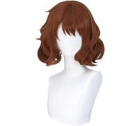 Anime Oumae Kumiko Cosplay Parrucca, Breve Marrone Capelli Ricci Parrucche Halloween Partito Oggetti di Scena Accessori